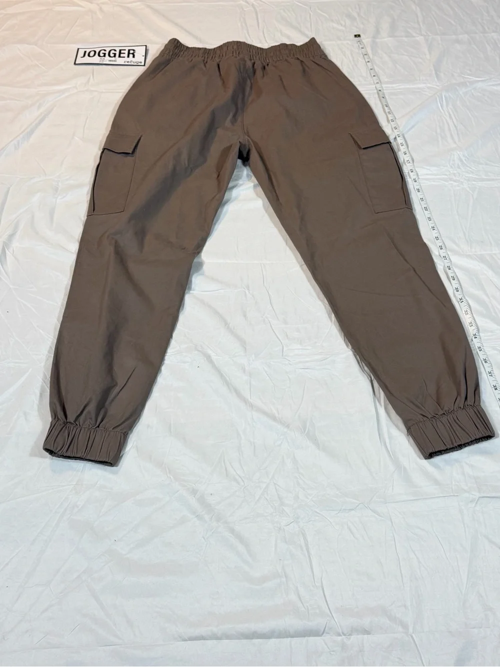 rue21 Refuge Cargo Joggers M NWT Elastic Waist Mid Rise Utility Pants Taupe